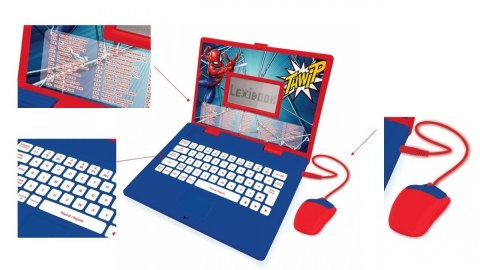 Laptop edukacyjny spider-man dwujęzyczny pl/ eng 124 aktywności Laptop edukacyjny spider-man dwujęzyczny pl/ eng 124 aktywności