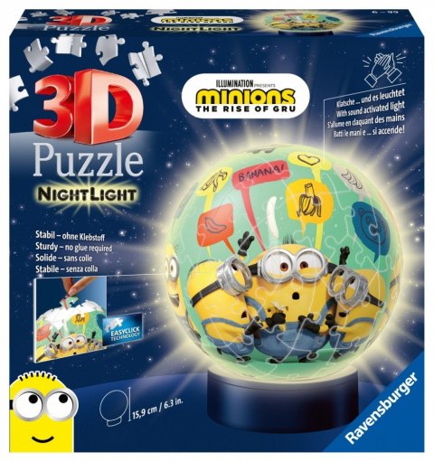 Puzzle 3d Świecąca kula minionki Puzzle 3d Świecąca kula minionki