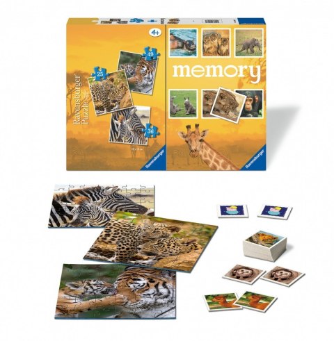 Puzzle 3w1 dzikie zwierzęta gra memory Puzzle 3w1 dzikie zwierzęta gra memory