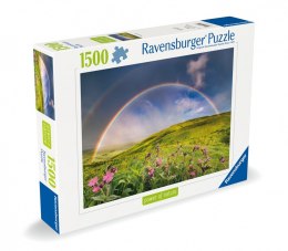 Puzzle 1500 elementów tęcza nad łąka