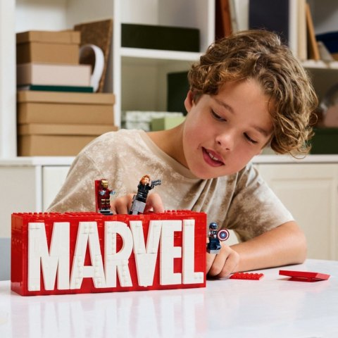 Klocki super heroes 76313 logo marvel z minifigurkami Klocki super heroes 76313 logo marvel z minifigurkami