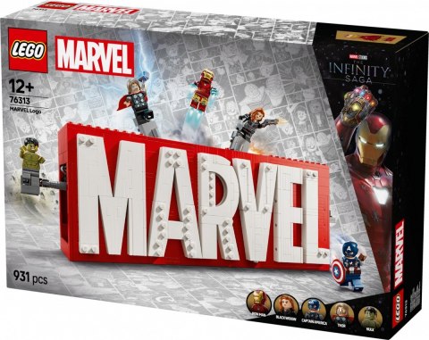 Klocki super heroes 76313 logo marvel z minifigurkami Klocki super heroes 76313 logo marvel z minifigurkami