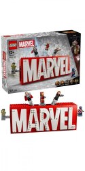 Klocki super heroes 76313 logo marvel z minifigurkami