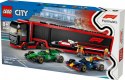 Klocki city 60445 f1 ciężarówka z bolidami rb20 i amr24 f1