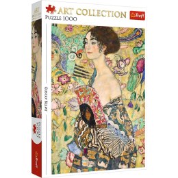 Puzzle 1000 elementów dama z wachlarzem klimt