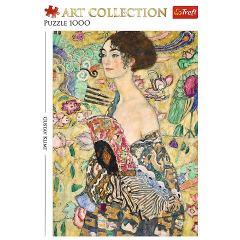 Puzzle 1000 elementów dama z wachlarzem klimt Puzzle 1000 elementów dama z wachlarzem klimt