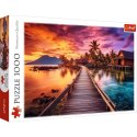 Puzzle 1000 elementów rajska wyspa morze palmy