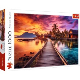 Puzzle 1000 elementów rajska wyspa morze palmy