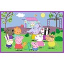 Puzzle 2x24 elementy Świnka peppa na placu zabaw
