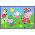 Puzzle 2x24 elementy Świnka peppa na placu zabaw