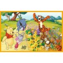 Puzzle 2x24 elementy kubuś puchatek dzień w ogrodzie