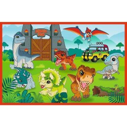 Puzzle 2x24 elementy małe dinozaury jurassic world