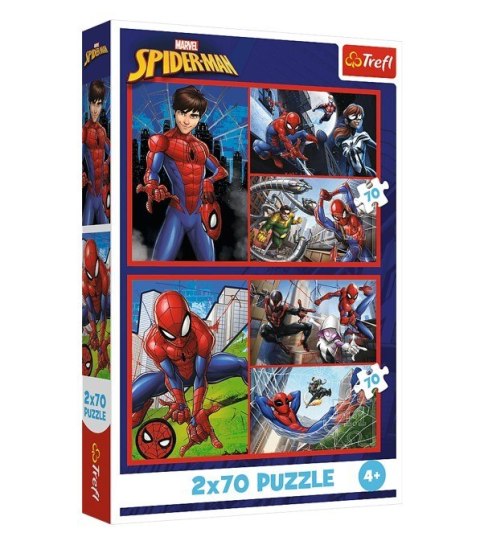 Puzzle 2x70 elementów spiderman pajęcze historie Puzzle 2x70 elementów spiderman pajęcze historie