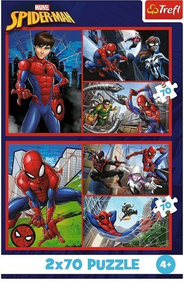 Puzzle 2x70 elementów spiderman pajęcze historie Puzzle 2x70 elementów spiderman pajęcze historie