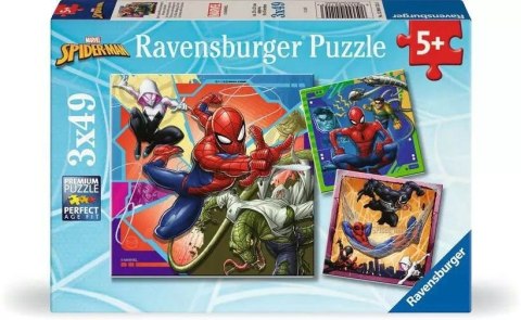 Puzzle 3x49 elementów spiderman Puzzle 3x49 elementów spiderman
