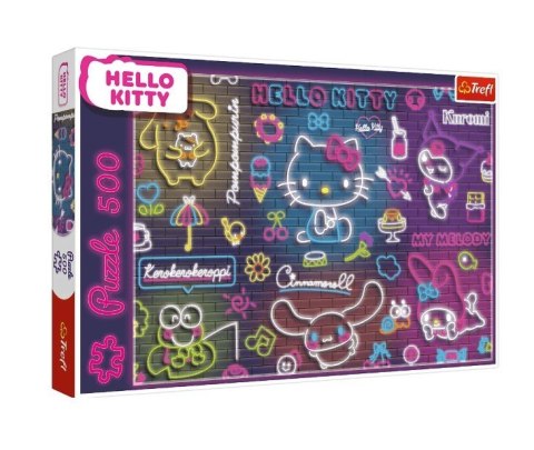 Puzzle 500 elementów hello kitty neon Puzzle 500 elementów hello kitty neon