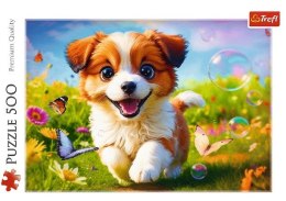 Puzzle 500 elementów wesoły piesek