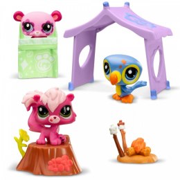 Zestaw 3 figurek littlest pet shop camping