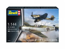 Modele do sklejania samolot me bf109e & junkers ju87b 1/144