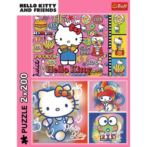 Puzzle 2x200 elementów hello kitty i przyjaciele Puzzle 2x200 elementów hello kitty i przyjaciele