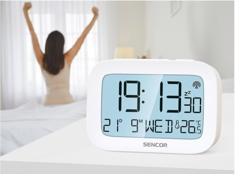 Budzik z termometrem, zegar sterowany radiem dcf77 Budzik z termometrem, zegar sterowany radiem dcf77