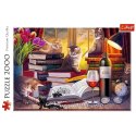 Puzzle 2000 elementów koci wieczór