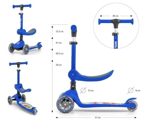 Hulajnoga scooter fuzzy blue Hulajnoga scooter fuzzy blue