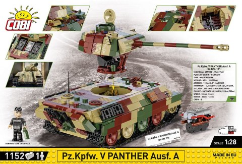 Klocki pz.kpfw.v panther ausf.a 1152 klocki Klocki pz.kpfw.v panther ausf.a 1152 klocki