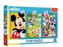 Puzzle 3x80 elementów ekipa myszki miki