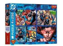 Puzzle 4x250 elementów superman odwaga