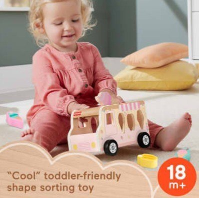 Wooden ciężarowka z lodami sorter kształty Wooden ciężarowka z lodami sorter kształty