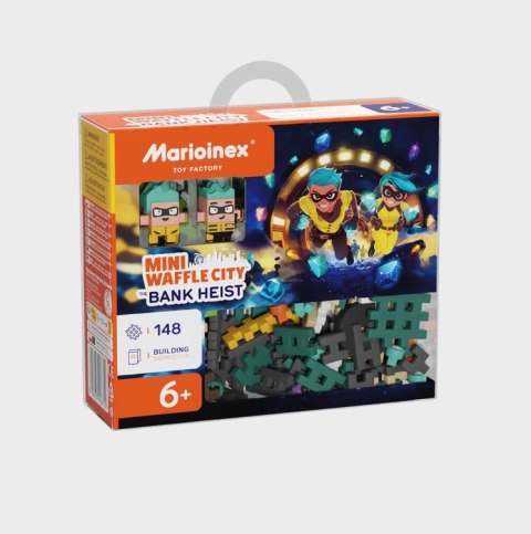 Klocki mini waffle - napad na bank 148 elementów Klocki mini waffle - napad na bank 148 elementów