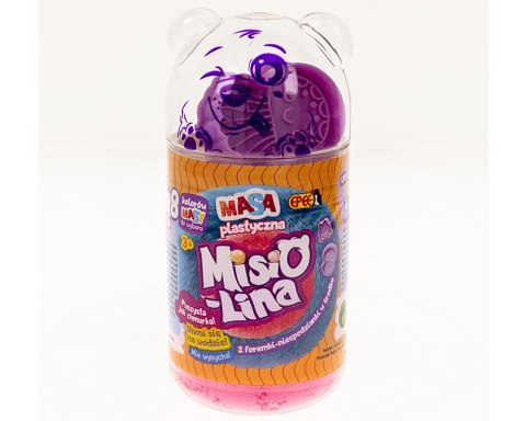 Masa plastyczna misiolina 2x50g 2 foremki różowy fioletowy Masa plastyczna misiolina 2x50g 2 foremki różowy fioletowy