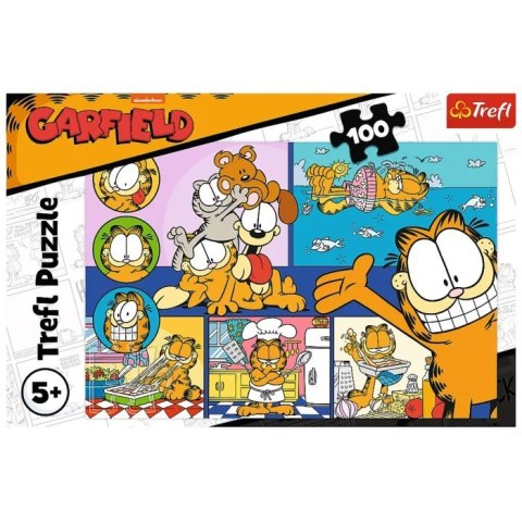 Puzzle 100 elementów leniwy garfield Puzzle 100 elementów leniwy garfield
