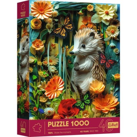 Puzzle 1000 elementów 40-lecie paper art jeż Puzzle 1000 elementów 40-lecie paper art jeż