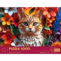 Puzzle 1000 elementów 40-lecie paper art kot