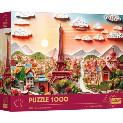 Puzzle 1000 elementów 40-lecie paper art paryż Puzzle 1000 elementów 40-lecie paper art paryż