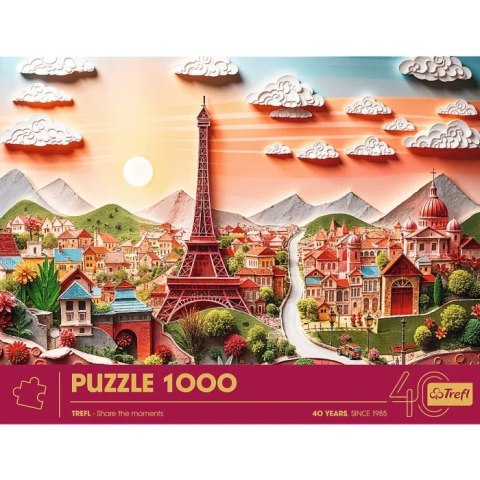 Puzzle 1000 elementów 40-lecie paper art paryż Puzzle 1000 elementów 40-lecie paper art paryż