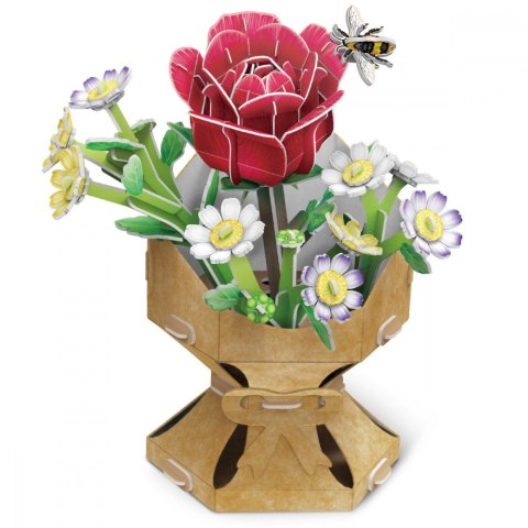 Puzzle 3d bukiet kwiatów - róże Puzzle 3d bukiet kwiatów - róże
