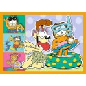 Puzzle 4w1 garfield kocha lazanie