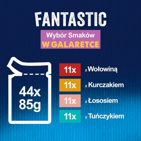 Felix Fantastic Mix Mięsny W Galaretce 44x85g Felix Fantastic Mix Mięsny W Galaretce 44x85g