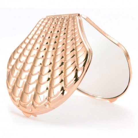 Lusterko kosmetyczne metalowe, otwierane, powiększające do torebki L21