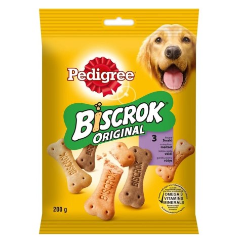 Pedigree Biscrok Ciasteczka Dla Dorosłych Psów W Kształcie Kostek Z Jagnięciną, Kurczakiem I Wołowiną 200g Pedigree Biscrok Ciasteczka Dla Dorosłych Psów W Kształcie Kostek Z Jagnięciną, Kurczakiem I Wołowiną 200g