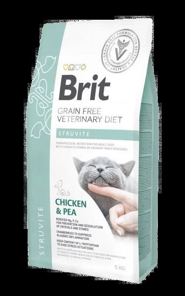 Brit Grain Free Veterinary Diet Cat Struvite Kurczak Z Groszkiem 5kg Brit Grain Free Veterinary Diet Cat Struvite Kurczak Z Groszkiem 5kg