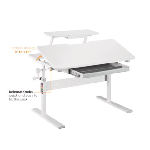 Biurko dla dzieci Ergo Office, z regulacją wysokości, szare, max 40kg,900x600mm, ER-483 Biurko dla dzieci Ergo Office, z regulacją wysokości, szare, max 40kg,900x600mm, ER-483