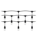 Girlanda oświetleniowa - 1 sznur 15 m (15 opraw) + 15 żarówek LED 1W E27, 3000K + 1 żarówka gratis