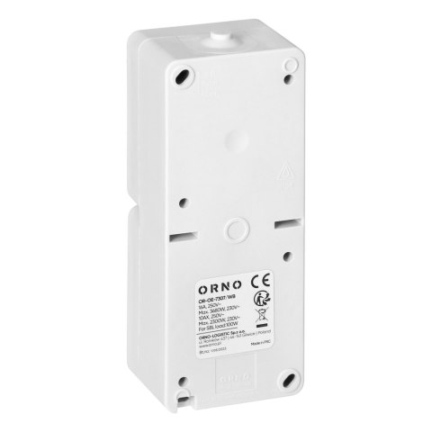 Łącznik jednobiegunowy + Gniazdo 2P+Z AQUATIC MINI IP 54 biało-czarne Łącznik jednobiegunowy + Gniazdo 2P+Z AQUATIC MINI IP 54 biało-czarne