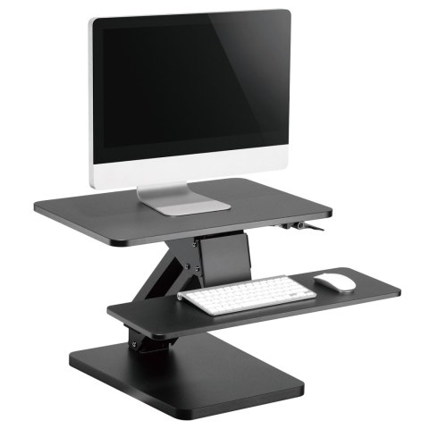 Podstawka biurkowa na klawiaturę, monitor lub laptop Maclean, sprężyna gazowa, do pracy stojąco siedzącej, czarny, MC-882 Podstawka biurkowa na klawiaturę, monitor lub laptop Maclean, sprężyna gazowa, do pracy stojąco siedzącej, czarny, MC-882