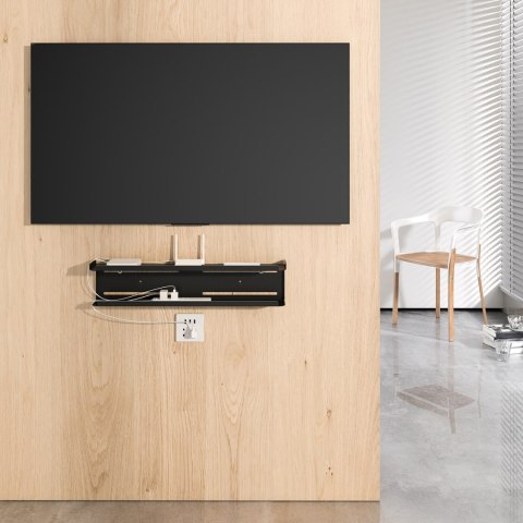 Półka do przechowywania na ścianie lub tyle telewizora Maclean, max 2kg, MC-904 Półka do przechowywania na ścianie lub tyle telewizora Maclean, max 2kg, MC-904