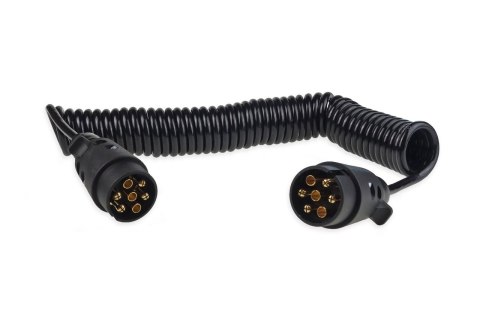 Przewód elektryczny spiralny z wtyczkami 7 pin 12v 6 m amio-02390 Przewód elektryczny spiralny z wtyczkami 7 pin 12v 6 m amio-02390